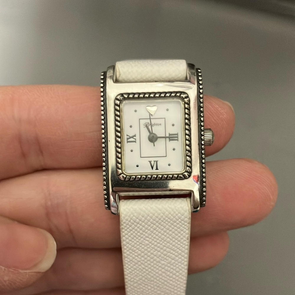 Brighton Silver and White Watch